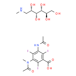 ChemSpider 2D Image | METRIZOATE MEGLUMINE | C19H28I3N3O9
