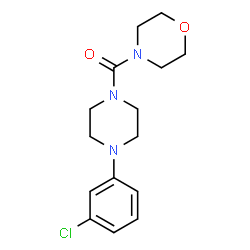 ChemSpider 2D Image | [4-(3-chlorophenyl)piperazin-1-yl](morpholin-4-yl)methanone | C15H20ClN3O2