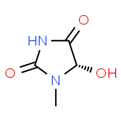 ChemSpider 2D Image | (5S)-5-Hydroxy-1-methyl-2,4-imidazolidinedione | C4H6N2O3
