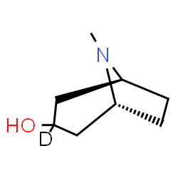ChemSpider 2D Image | (1R,5S)-8-Methyl(3-~2~H)-8-azabicyclo[3.2.1]octan-3-ol | C8H14DNO