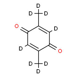ChemSpider 2D Image | 2,5-Bis[(~2~H_3_)methyl](~2~H_2_)-2,5-cyclohexadiene-1,4-dione | C8D8O2