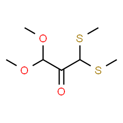 ChemSpider 2D Image | 1,1-Dimethoxy-3,3-bis(methylsulfanyl)acetone | C7H14O3S2