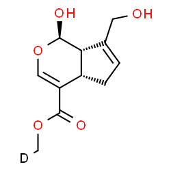 ChemSpider 2D Image | (~2~H_1_)Methyl (1R,4aS,7aS)-1-hydroxy-7-(hydroxymethyl)-1,4a,5,7a-tetrahydrocyclopenta[c]pyran-4-carboxylate | C11H13DO5