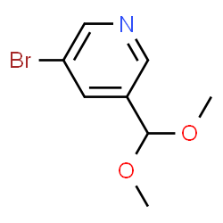 ChemSpider 2D Image | 3-Bromo-5-(dimethoxymethyl)pyridine | C8H10BrNO2