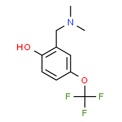 ChemSpider 2D Image | 2-[(Dimethylamino)methyl]-4-(trifluoromethoxy)phenol | C10H12F3NO2