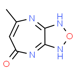 ChemSpider 2D Image | 7-Methyl-1H-[1,2,5]oxadiazolo[3,4-b][1,4]diazepin-5(3H)-one | C6H6N4O2