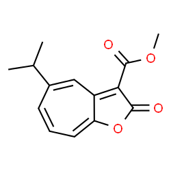 ChemSpider 2D Image | Methyl 5-isopropyl-2-oxo-2H-cyclohepta[b]furan-3-carboxylate | C14H14O4