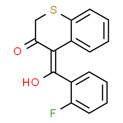 ChemSpider 2D Image | (4Z)-4-[(2-Fluorophenyl)(hydroxy)methylene]-2H-thiochromen-3(4H)-one | C16H11FO2S