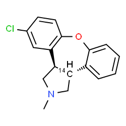 ChemSpider 2D Image | (3aR,12bR)-5-Chloro-2-methyl(12b-~14~C)-2,3,3a,12b-tetrahydro-1H-dibenzo[2,3:6,7]oxepino[4,5-c]pyrrole | C1614CH16ClNO