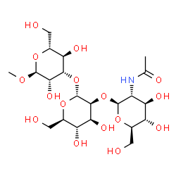 ChemSpider 2D Image | Methyl 2-acetamido-2-deoxy-beta-D-glucopyranosyl-(1->2)-alpha-D-mannopyranosyl-(1->3)-alpha-D-mannopyranoside | C21H37NO16