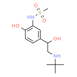 ChemSpider 2D Image | N-(2-Hydroxy-5-{1-hydroxy-2-[(2-methyl-2-propanyl)amino]ethyl}phenyl)methanesulfonamide | C13H22N2O4S