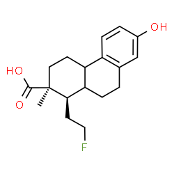 ChemSpider 2D Image | (1R,2S)-1-(2-Fluoroethyl)-7-hydroxy-2-methyl-1,2,3,4,4a,9,10,10a-octahydro-2-phenanthrenecarboxylic acid | C18H23FO3