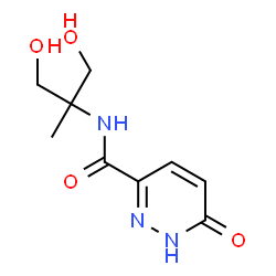 ChemSpider 2D Image | N-(1,3-Dihydroxy-2-methyl-2-propanyl)-6-hydroxy-3-pyridazinecarboxamide | C9H13N3O4