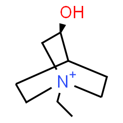 ChemSpider 2D Image | (3S)-1-Ethyl-3-hydroxy-1-azoniabicyclo[2.2.2]octane | C9H18NO