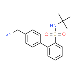 ChemSpider 2D Image | 4'-(Aminomethyl)-N-(2-methyl-2-propanyl)-2-biphenylsulfonamide | C17H22N2O2S