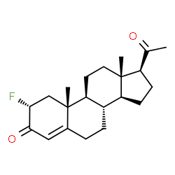 ChemSpider 2D Image | (2alpha)-2-Fluoropregn-4-ene-3,20-dione | C21H29FO2