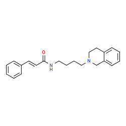 ChemSpider 2D Image | (2E)-N-[4-(3,4-Dihydro-2(1H)-isoquinolinyl)butyl]-3-phenylacrylamide | C22H26N2O
