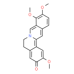ChemSpider 2D Image | 2,9,10-Trimethoxy-5,6-dihydro-3H-isoquinolino[3,2-a]isoquinolin-3-one | C20H19NO4