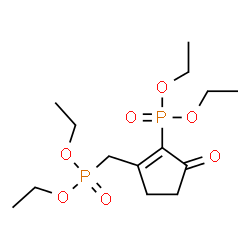 ChemSpider 2D Image | Diethyl {2-[(diethoxyphosphoryl)methyl]-5-oxo-1-cyclopenten-1-yl}phosphonate | C14H26O7P2