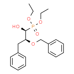 ChemSpider 2D Image | Diethyl [(1S,2S)-2-(benzyloxy)-1-hydroxy-3-phenylpropyl]phosphonate | C20H27O5P