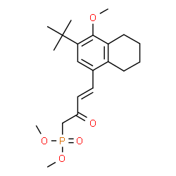 ChemSpider 2D Image | Dimethyl {(3E)-4-[4-methoxy-3-(2-methyl-2-propanyl)-5,6,7,8-tetrahydro-1-naphthalenyl]-2-oxo-3-buten-1-yl}phosphonate | C21H31O5P