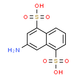 ChemSpider 2D Image | 3-Amino-1,5-naphthalenedisulfonic acid | C10H9NO6S2