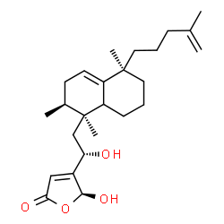 ChemSpider 2D Image | (5S)-5-Hydroxy-4-{(1S)-1-hydroxy-2-[(1S,2S,5R)-1,2,5-trimethyl-5-(4-methyl-4-penten-1-yl)-1,2,3,5,6,7,8,8a-octahydro-1-naphthalenyl]ethyl}-2(5H)-furanone | C25H38O4