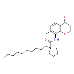 ChemSpider 2D Image | 1-Decyl-N-(7-methyl-4-oxo-3,4-dihydro-2H-chromen-8-yl)cyclopentanecarboxamide | C26H39NO3