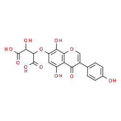 ChemSpider 2D Image | 2-{[5,8-Dihydroxy-3-(4-hydroxyphenyl)-4-oxo-4H-chromen-7-yl]oxy}-3-hydroxysuccinic acid | C19H14O11
