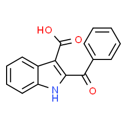 ChemSpider 2D Image | 2-Benzoyl-1H-indole-3-carboxylic acid | C16H11NO3