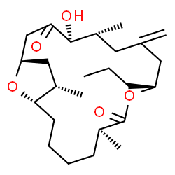 ChemSpider 2D Image | (1S,6S,9R,13R,14S,17R,19S)-14-Hydroxy-6,13,19-trimethyl-11-methylene-9-propyl-8,20-dioxabicyclo[15.2.1]icosane-7,15-dione | C25H42O5