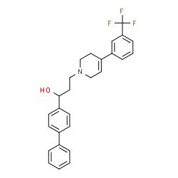 ChemSpider 2D Image | 1-(4-Biphenylyl)-3-{4-[3-(trifluoromethyl)phenyl]-3,6-dihydro-1(2H)-pyridinyl}-1-propanol | C27H26F3NO