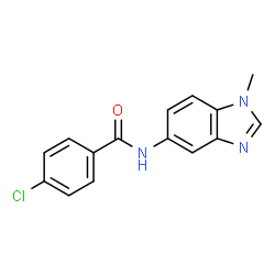 ChemSpider 2D Image | 4-Chloro-N-(1-methyl-1H-benzimidazol-5-yl)benzamide | C15H12ClN3O