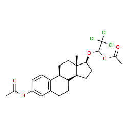 ChemSpider 2D Image | 1-{[(8xi,17beta)-3-Acetoxyestra-1,3,5(10)-trien-17-yl]oxy}-2,2,2-trichloroethyl acetate | C24H29Cl3O5
