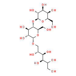ChemSpider 2D Image | beta-D-Galactopyranosyl-(1->4)-alpha-D-glucopyranosyl-(1->6)-(2xi)-D-arabino-hexitol | C18H34O16
