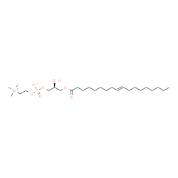 ChemSpider 2D Image | (2S)-2-Hydroxy-3-[(9E)-9-octadecenoyloxy]propyl 2-(trimethylammonio)ethyl phosphate | C26H52NO7P