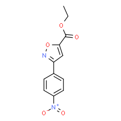 ChemSpider 2D Image | Ethyl 3-(4-nitrophenyl)isoxazole-5-carboxylate | C12H10N2O5