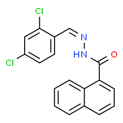 ChemSpider 2D Image | N'-[(Z)-(2,4-Dichlorophenyl)methylene]-1-naphthohydrazide | C18H12Cl2N2O