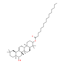 ChemSpider 2D Image | (3beta,5beta,16beta)-16-Hydroxyolean-12-en-3-yl palmitate | C46H80O3