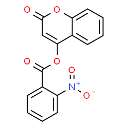 ChemSpider 2D Image | 2-Oxo-2H-chromen-4-yl 2-nitrobenzoate | C16H9NO6