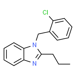 ChemSpider 2D Image | 1-(2-Chlorobenzyl)-2-propyl-1H-benzimidazole | C17H17ClN2