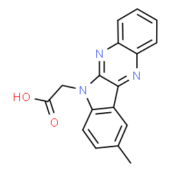 ChemSpider 2D Image | (9-Methyl-6H-indolo[2,3-b]quinoxalin-6-yl)acetic acid | C17H13N3O2