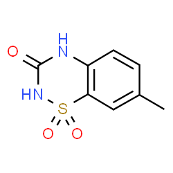 ChemSpider 2D Image | 7-Methyl-2H-1,2,4-benzothiadiazin-3(4H)-one 1,1-dioxide | C8H8N2O3S