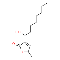 ChemSpider 2D Image | 3-(1-Hydroxyoctyl)-5-methyl-2(5H)-furanone | C13H22O3