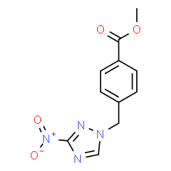 ChemSpider 2D Image | methyl 4-[(3-nitro-1,2,4-triazol-1-yl)methyl]benzoate | C11H10N4O4