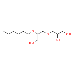 ChemSpider 2D Image | 3-[2-(Hexyloxy)-3-hydroxypropoxy]-1,2-propanediol | C12H26O5