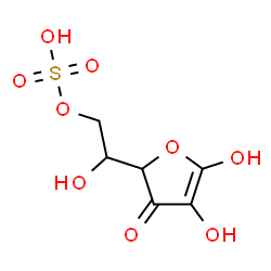 ChemSpider 2D Image | 6-O-Sulfohex-1-enofuranos-3-ulose | C6H8O9S