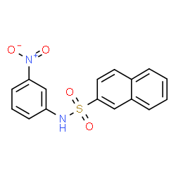 ChemSpider 2D Image | N-(3-Nitrophenyl)-2-naphthalenesulfonamide | C16H12N2O4S