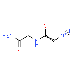ChemSpider 2D Image | 1-[(2-Amino-2-oxoethyl)amino]-2-diazonioethenolate | C4H6N4O2