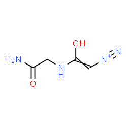 ChemSpider 2D Image | 2-[(2-Amino-2-oxoethyl)amino]-2-hydroxyethenediazonium | C4H7N4O2